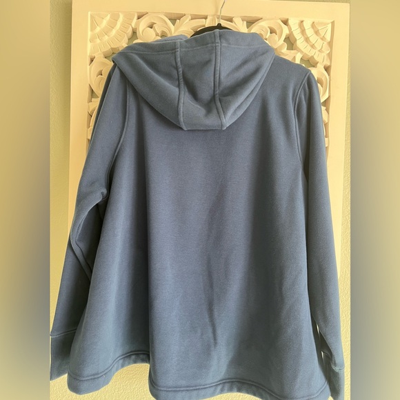 Athleta Cozy Karma 1/4 zip hoodie. Enchanted Blue Size 1X - Picture 4 of 7